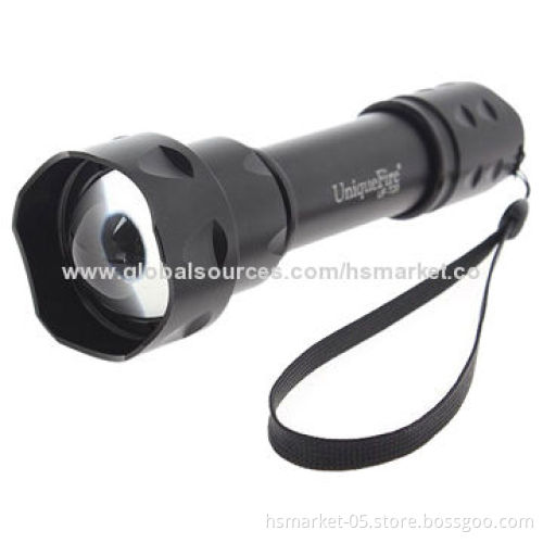UniqueFire rechargeable flashlight with 1 x 18650Lli-ion battery, Cree U2 LED, 1200lm, zoomableNew